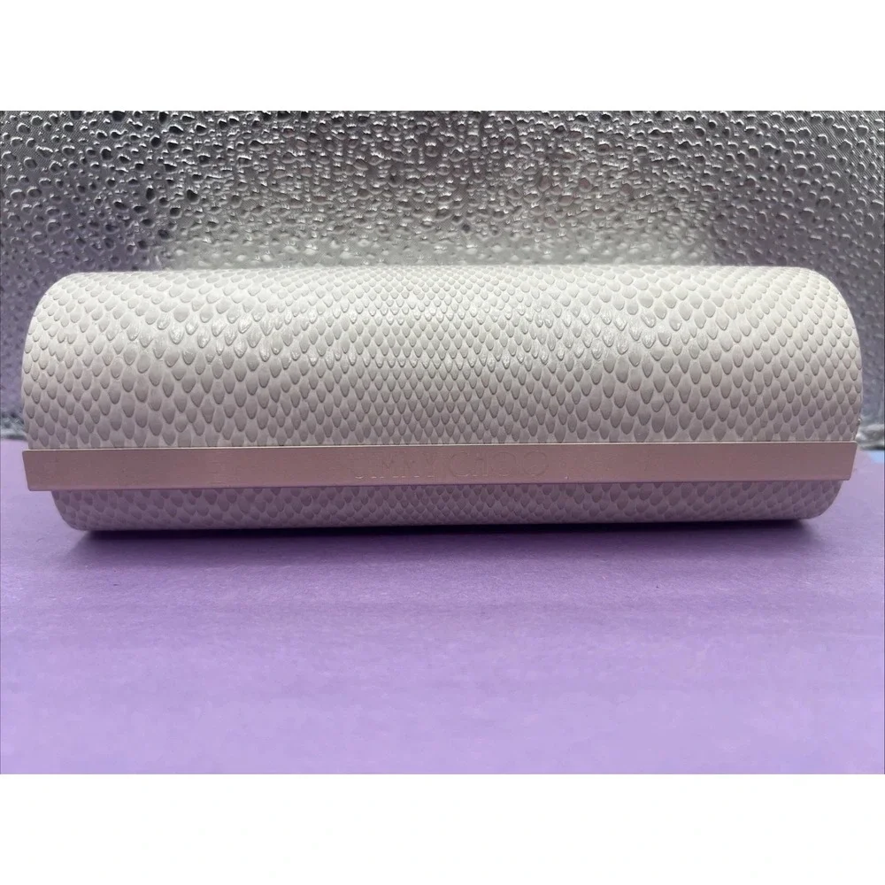 Jimmy Choo Faux Ivory Snakeskin Hard Glasses Sunglasses Case Only Men Women